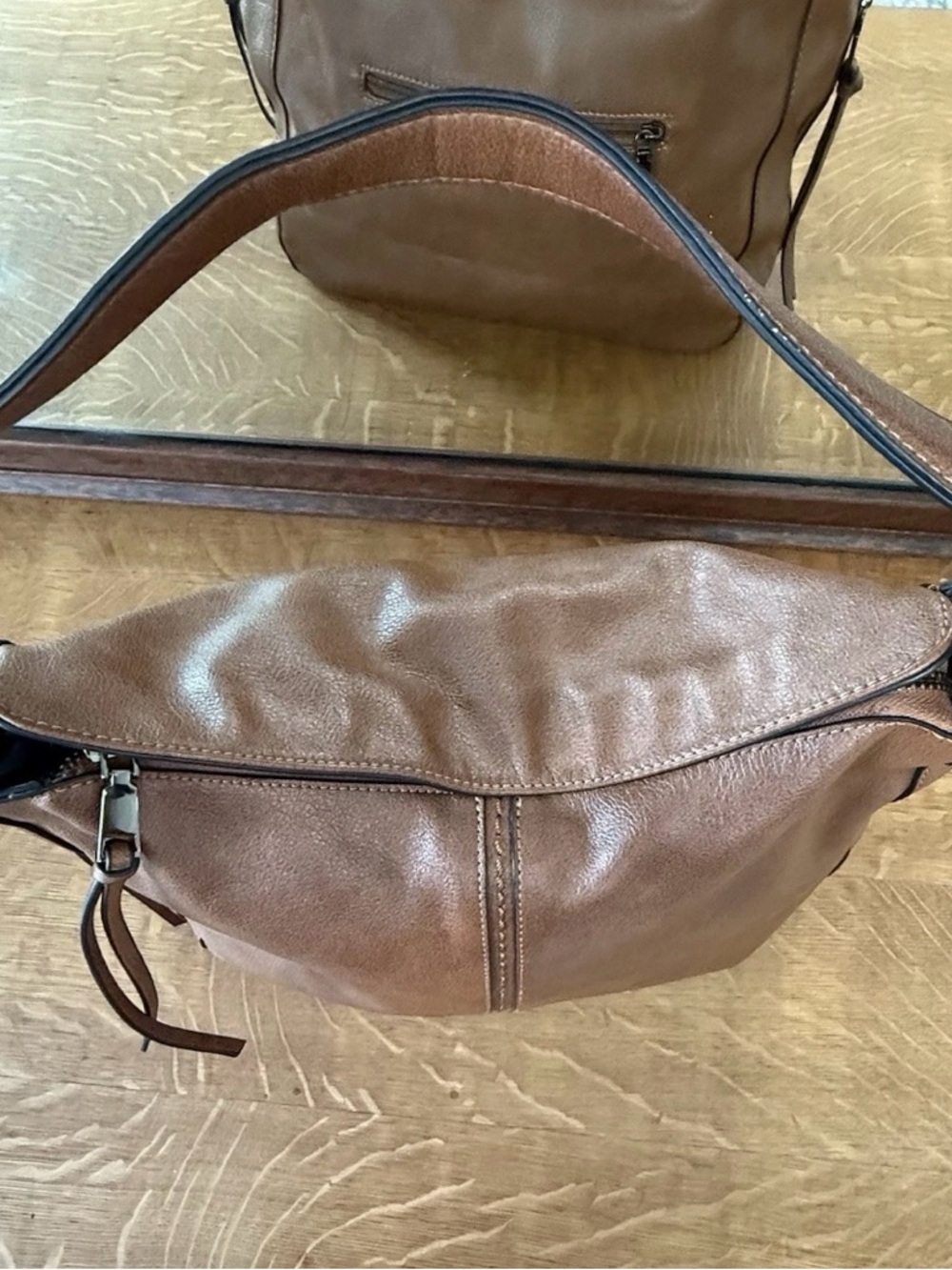 Realer Lg Faux Leather Bag Brn 14”Wx11”Hx5.5”D NO Crsbdy Strap Western Baby - Picture 11 of 16